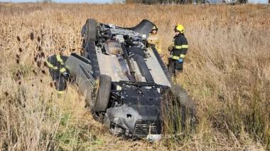 Impactante vuelco en la Ruta 226: Conductor se salva por utilizar cinturón de seguridad
