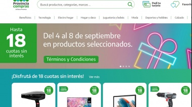 Provincia Compras ofrece 18 cuotas sin interés en una gran cantidad de productos