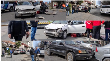 A toda velocidad chocó cuatro vehículos