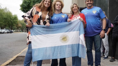 Llegó Nico Améndola a Necochea: "Quiero seguir firme con la natación"