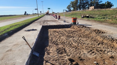 Comenzaron obras de bacheo y reparaciones de losas de hormigón en la ruta 88