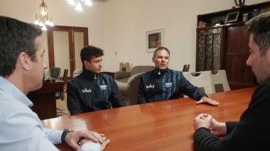 Arturo Rojas recibió a Manuel Trípano, Campeón Mundial de Canotaje, orgullo para Necochea
