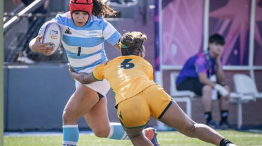 Milagros Echaves, la quequenense que buscará el bronce con Argentina en el Panamericano de Rugby Seven