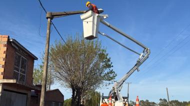 Más iluminación para Quequén : instalaron luces LED en el Barrio Titanic y la Plaza de los Niños