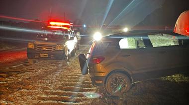 Violento vuelco en la zona sur de Necochea: dos personas con lesiones