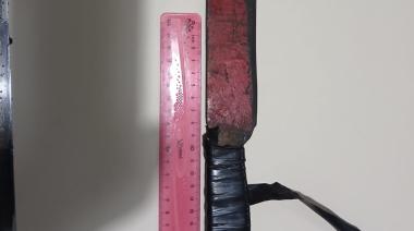 Causaba disturbios y llevaba un machete: fue aprehendido