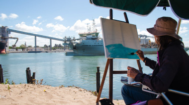 Miradas Portuarias: el arte volvió a habitar el paisaje del puerto de Quequén