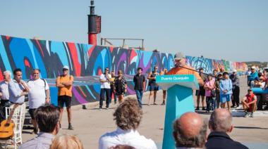 Arte frente al mar: el mural “Reflejos” volvió a brillar en la escollera de Necochea