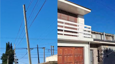 “Se va a caer en cualquier momento”: vecinos alertan por un poste sostenido solo por cables