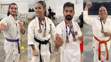 Deportistas locales dejaron a Necochea en lo más alto del karate internacional