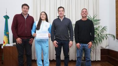 Guadalupe Angiolini fue recibida por el intendente tras su destacada actuación internacional: “Es la medalla más importante de mi carrera”