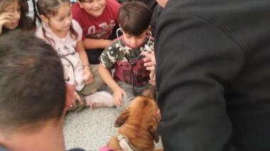 Perros en las aulas: así fue la jornada por el Día del Animal en San Cayetano