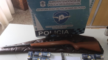 Ruta 228: interceptaron una camioneta y hallaron una carabina lista para disparar y 457 municiones