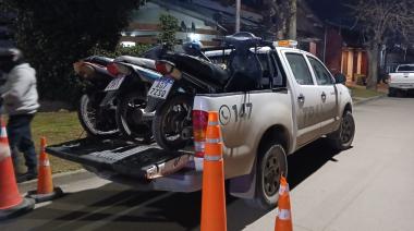 Cinco motos secuestradas durante un operativo de seguridad en Necochea y Quequén