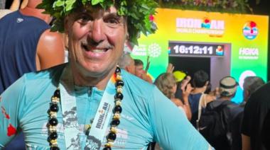 Orgullo necochense: Nito Escobar completó a los 65 años el Mundial Ironman de Hawái