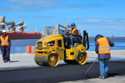 Obras en Puerto Quequén: renovaron más de 2.500 m² en una zona clave para el movimiento de cargas