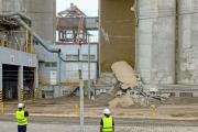 Incidente en Terminal Quequén: colapsó parte de un silo de casi 100 años