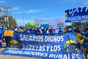 Trabajadores rurales protestaron en Expoagro por salarios y contra la reforma laboral