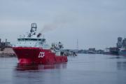 Skandi Hera: el gigante offshore zarpó desde Quequén con anclas para Punta Colorada