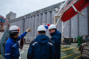 Carrillo recorrió el Seralia durante una histórica operación de exportación en Puerto Quequén