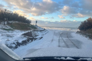 La nieve cubrió el interior del distrito y el graupel sorprendió a vecinos de Necochea y Quequén