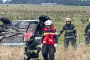 Murió una marplatense tras volcar en la Ruta 74: su hija fue internada
