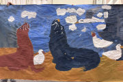 Del puerto al aula: 30 alumnos recrearon la fauna de Necochea y Quequén en dos murales