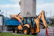 Obras en la avenida Almirante Brown: reconstruyen losas de hormigón en dos carriles