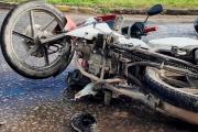 Fuerte choque en avenida 59 y 70: un motociclista terminó hospitalizado