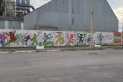 Se inaugura en Quequén “Pintando la Paz”, un mural colectivo contra la violencia